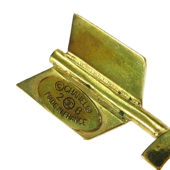 Chanel CC Bow And Arrow Brooch Pin Gold 28 75162 - Picture 4 of 4